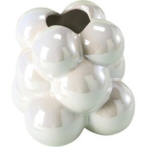 Nordic Ceramic Pearl Vase Restaurant Table Top Center Decoration Water Cultured Porcelain Small Vase, Pearl vases