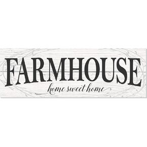 Farmhouse Home Sweet Home Wood Rustic Style Wall Décor Sign 8x24