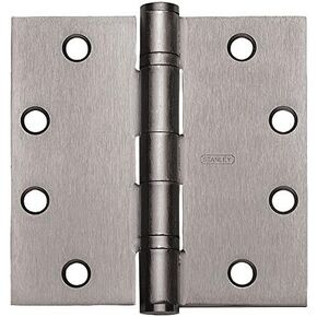 Stanley FBB179 4.5 inch x 4.5 inch (Box of 3-Hinges) Ball Bearing Hinges 26D-Satin Chrome Finish