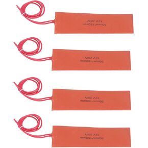 8 Pcs Silicone Rubber Heating Pad, Silicone Heating Blanket Flexible Silicone Heater Mat Rubber Heating Blanket for Industrial Equipment 20W 12V