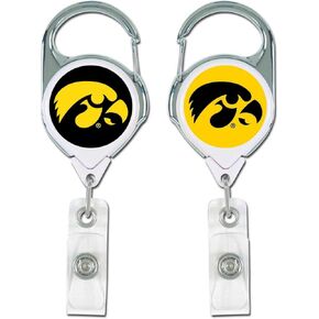 WinCraft NCAA Iowa Hawkeyes Retractable Premium Badge Holder, Team Color, One Size