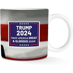 Ceramic Mug - Trump 2024 Make America Great and Glorious Again 11 oz Novelty Ceramic Coffee Mug - Donald Trump Coffee Mug 2024 - Dishwasher & Microwave Safe Mug