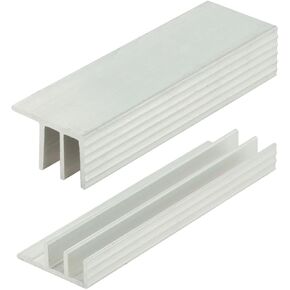 Outwater Industries' Aluminum Sliding Door Track with Mounting Leg for 1/8'' Glass or Wood Door Panels | 4 Foot Upper and Lower Track Set