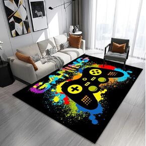 Gamer Gaming Area Rugs Boys Rugs Gaming Carpets Gamer Rug Game Room Gaming Room Gamer Room Decor for Boys Room Playroom Bedroom Living Room 84x60 Inch