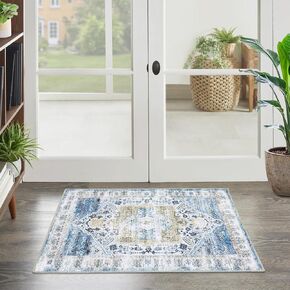 Living Room Washable Area Rug 9x12 Rug Large Vintage Rug Soft Oriental Traditional Distressed Farmhouse Rugs for Bedroom - Indoor Floor Accent Carpet for Home Office House Decor - Taupe