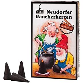 HUSS Incense Cones for German Incense Smoker - Sandalwood - Eco-Friendly Handmade in Germany