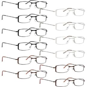 LUR 12 Pack Reading Glasses for Women Ladies Stylish Readers with Spring Hinge
