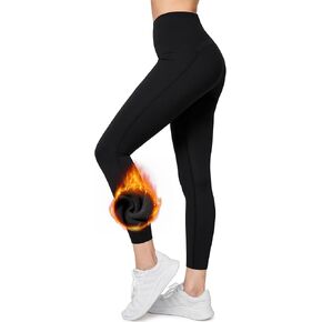 Yvette Fleece Lined Leggings for Women Winter Warm Thermal High Waisted Soft Tummy Control Workout Running Yoga Pants