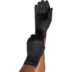 Tommie Copper Core Compression Infrared Full Finger Gloves| Non-Slip, Touchscreen Compatible, Warming Gloves for Stiffness