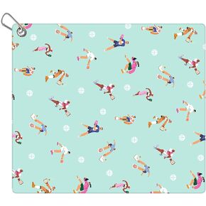 Pickleball Towel, 15x17in Pickle Ball Sports Towels with Carabiner Clip Microfiber Golf Athletic Towel for Women Fashion Prints Pickleball Accessories Blanket Funny Gifts for Pickleball Lovers