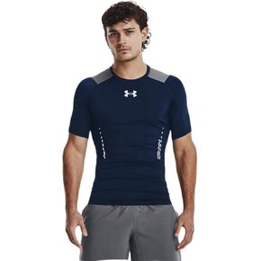 Under Armour Men's HeatGear® Vent Compression Short Sleeve, Academy/Pitch Gray, Medium