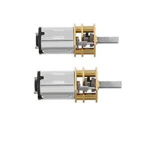 2Pcs Micro Speed Reduction Gear Motor DC 12V 200RPM with Full Metal Gearbox 0.18A Electric Gear Box Motor with 2 Terminals