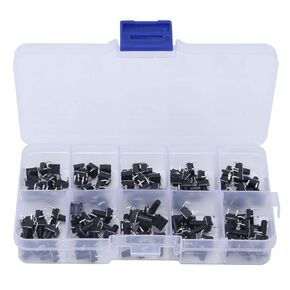 100pcs Micro Tact Switch Tact Switch Kit 10 Value 6x6x4.3-13mm Tactile Push Button Switch Waterproof Tact Button Switches Assortment Kitvfd 110v Input 220v 3 Phase Output