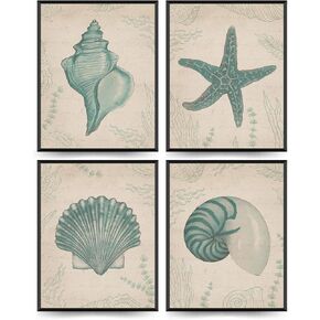 ETVISO Kid Bathroom Decor,Nursery Wall Art Prints,Funny Bathroom Wash Your Hands Signs Prints,Kids Bathroom Wall Art Posters Picture,8x10 Inch Set Of 4 Unframed