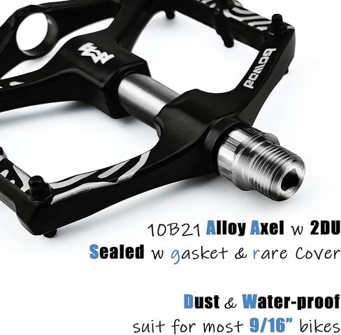 Road Bike Pedals Non-Skip, Aluminum Bicycle Pedals Clipless, Lightweight MTB Pedals Flat w 9/16" Silver Axel, Youth Mountain Bike Pedals w 12Pins for City Commuter BMX Tricycle Bike Pedals in Saudi Arabia