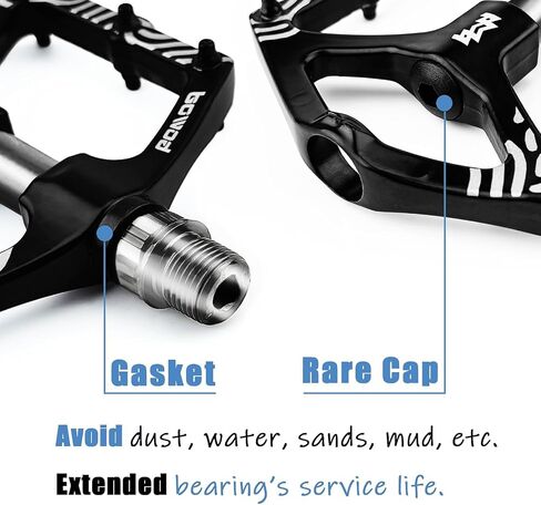 Road Bike Pedals Non-Skip, Aluminum Bicycle Pedals Clipless, Lightweight MTB Pedals Flat w 9/16" Silver Axel, Youth Mountain Bike Pedals w 12Pins for City Commuter BMX Tricycle Bike Pedals in Saudi Arabia