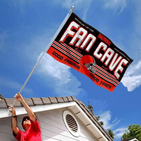 WinCraft Cleveland Browns Fan Man Cave Banner Flag in Saudi Arabia