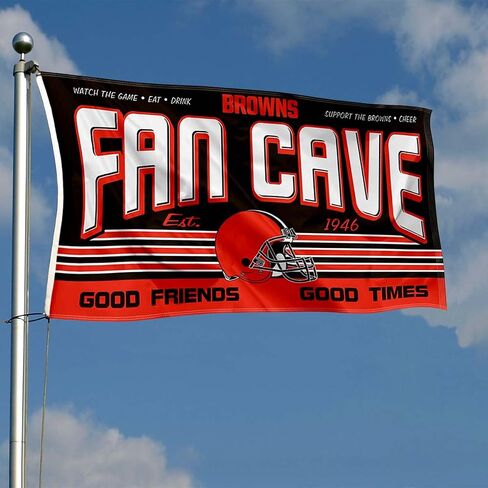 WinCraft Cleveland Browns Fan Man Cave Banner Flag in Saudi Arabia