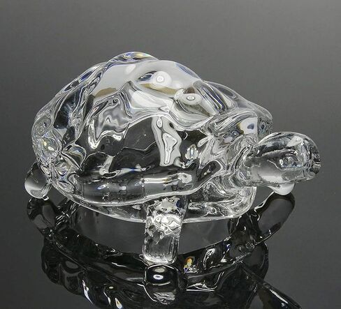 Fengshui Chinese Crystal Turtle, Glass Vastu Tortoise Gift, Turtle Glass Statue Lucky Gift of Good Health - 3 inch in Saudi Arabia