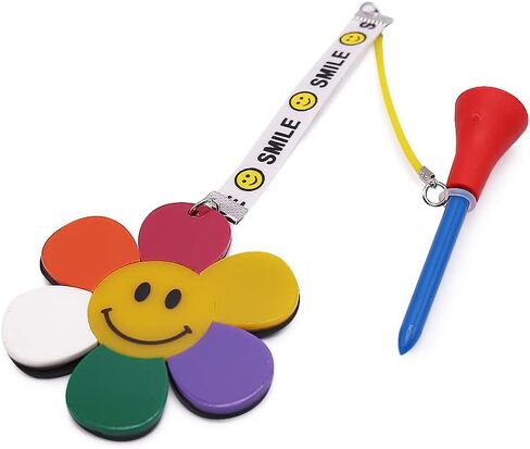Golf Tees Hanger Accessories - Fun Novelty Golf Gifts for Golfer Flower Smile Cute Charm in Saudi Arabia