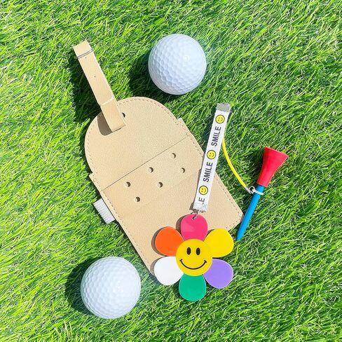 Golf Tees Hanger Accessories - Fun Novelty Golf Gifts for Golfer Flower Smile Cute Charm in Saudi Arabia