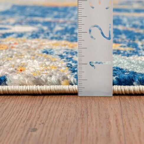 LUXE WEAVERS Abstract Artistic Indoor Area Rug, Blue, 8x10 in Kuwait