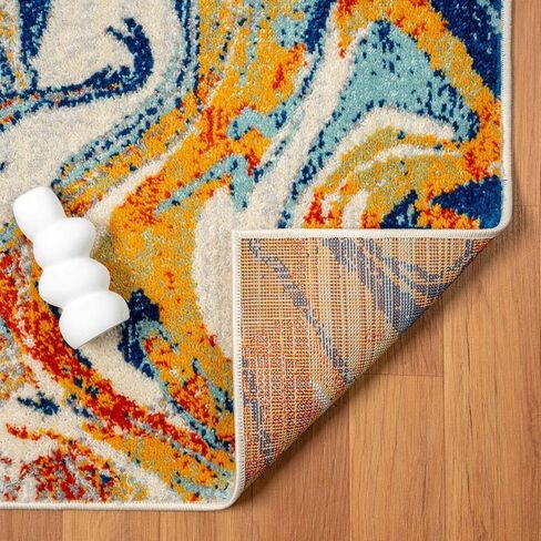 LUXE WEAVERS Abstract Artistic Indoor Area Rug, Blue, 8x10 in Kuwait
