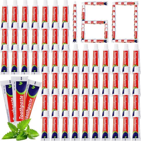 50 Pcs 0.85oz Mini Toothpaste Bulk Regular Toothpaste Clean Mint Toothpaste, Helps Freshens Breath, Travel Size Toothpaste Small Toothpaste for Home Hotel Office School Travel in Saudi Arabia