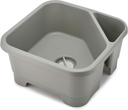 Joseph Joseph Duo Square Wash Dish Basin for Kitchen and RV Basin with Cutlery, Sponges and Brushes Compartment, Grey in Saudi Arabia