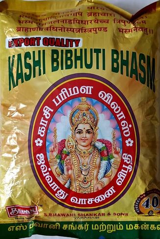 Kashi Bibhuti Vibhooti Bhabhuti Bhasma 400gm for Daily Pooja Sawan Month Shivratri Puja Hindu Hawan Diwali Puja (Big Pack), Gray, hint05/24-36 in Saudi Arabia