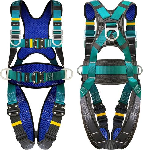 Full Body Protection Safety Harness 5pt Adjustment Safe Comfortable Construction Positioning Extra LongThick Leg Back Padded Push Button Quick Lock Buckle OSHA/ANSI compliant in Saudi Arabia