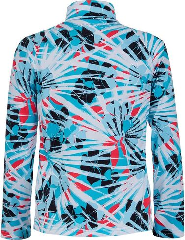 Spyder Girl's Surface Zip T-Neck (Big Kids) Taxi Island XL (18 Big Kid) in Saudi Arabia