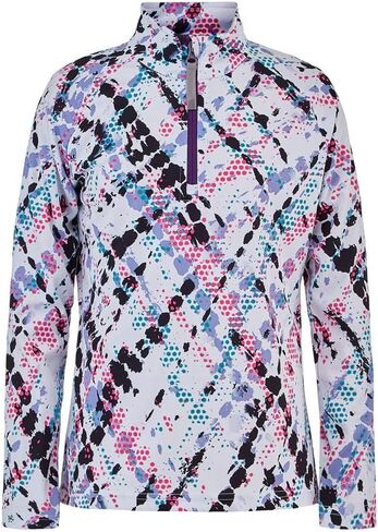 Spyder Girl's Surface Zip T-Neck (Big Kids) Taxi Island XL (18 Big Kid) in Saudi Arabia