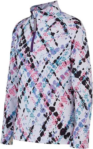 Spyder Girl's Surface Zip T-Neck (Big Kids) Taxi Island XL (18 Big Kid) in Saudi Arabia