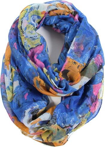 Scarf& Romantic Rose & Flower Spring Fashion Lightweight Versatile Infinity Scarves (Floral Red), One-Size in Saudi Arabia