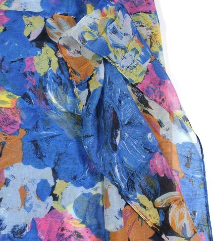 Scarf& Romantic Rose & Flower Spring Fashion Lightweight Versatile Infinity Scarves (Floral Red), One-Size in Saudi Arabia