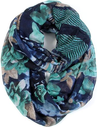 Scarf& Romantic Rose & Flower Spring Fashion Lightweight Versatile Infinity Scarves (Floral Red), One-Size in Saudi Arabia