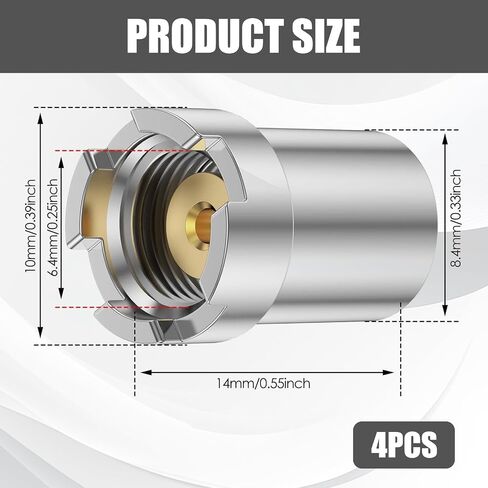 Thread Magnetic Adapter 4 Pieces Magnetic Adapter Thread Atomizer Thread Adapter Suitable for Connecting the Soldering Iron Used for Circuit Board Repair in Saudi Arabia