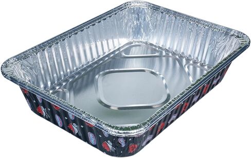 Kingsford Heavy Duty All-Purpose Aluminum Pans, With Printed Kinsgford Design on Sides 2 Pack | Disposable Aluminum Foil Pans Ideal for Cooking, Baking, Steaming, Grilling, & Smoking in Saudi Arabia