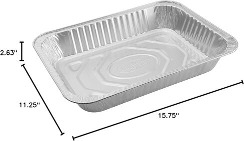 Kingsford Heavy Duty All-Purpose Aluminum Pans, With Printed Kinsgford Design on Sides 2 Pack | Disposable Aluminum Foil Pans Ideal for Cooking, Baking, Steaming, Grilling, & Smoking in Saudi Arabia