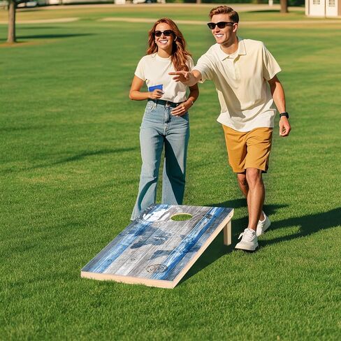 مجموعة ألواح ثقب الذرة الفاخرة من الخشب الصلب، اختر ألعاب ثقب الذرة مقاس 4 × 2 بوصة أو 3 × 2 بوصة للبالغين، تتضمن مجموعة من 8 أكياس رمي ثقب الذرة مع حقيبة حمل، وألعاب العشب للبالغين والعائلة في الهواء الطلق in Kuwait