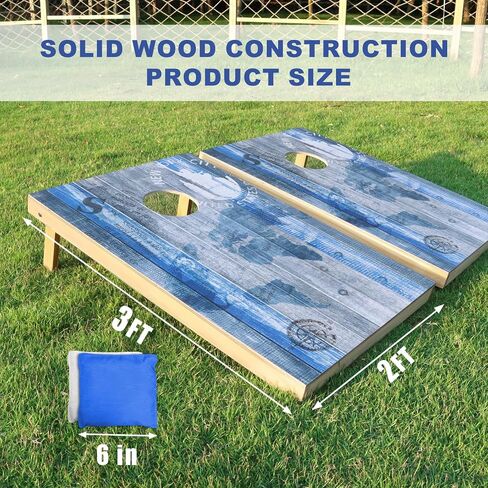 مجموعة ألواح ثقب الذرة الفاخرة من الخشب الصلب، اختر ألعاب ثقب الذرة مقاس 4 × 2 بوصة أو 3 × 2 بوصة للبالغين، تتضمن مجموعة من 8 أكياس رمي ثقب الذرة مع حقيبة حمل، وألعاب العشب للبالغين والعائلة في الهواء الطلق in Kuwait