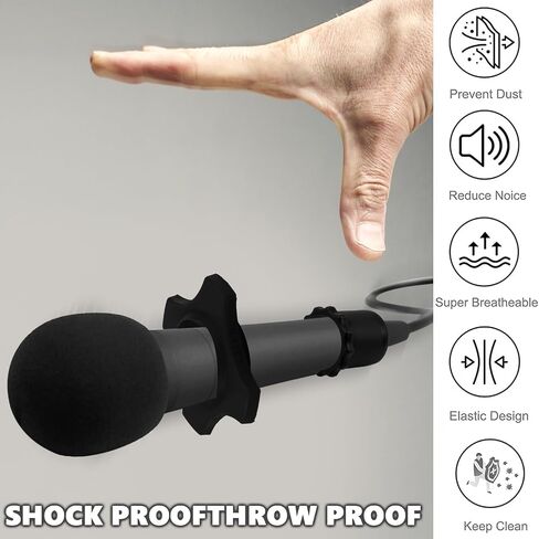 Flutesan 8 Set Shakeproof Wireless Handheld Microphone Protection Silicone Ring Anti Rolling Bottom Rod Sleeve Holder Windscreen Covers Foam Filter for KTV Mic Device, Colors in Kuwait