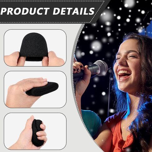 Flutesan 8 Set Shakeproof Wireless Handheld Microphone Protection Silicone Ring Anti Rolling Bottom Rod Sleeve Holder Windscreen Covers Foam Filter for KTV Mic Device, Colors in Kuwait