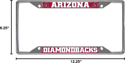 FANMATS MLB Unisex-Adult Chrome Metal License Plate Frame in Kuwait