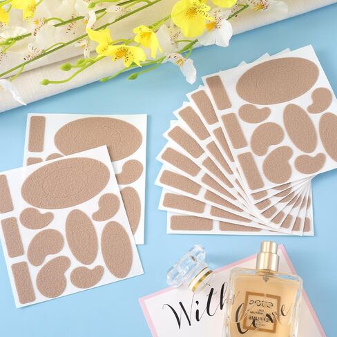 4 Sheets Moleskin Adhesive Pads, Multi-Shapes Moleskin Tape, Moleskin Strips Prevention Pads Anti-Wear Mole Skin Patch for Feet Heels- Nude Color in Saudi Arabia