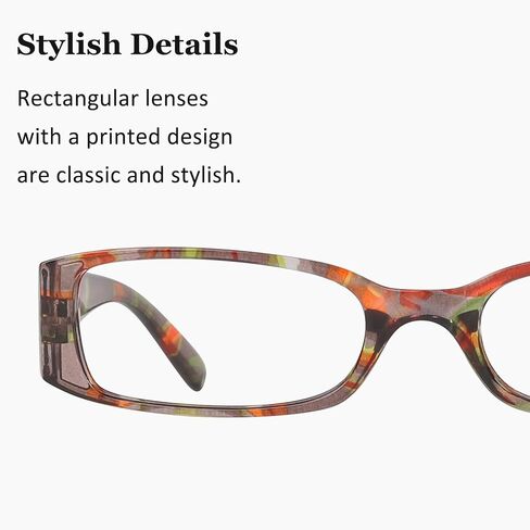 LUR 12 Pack Reading Glasses for Women Ladies Stylish Readers with Spring Hinge in Kuwait
