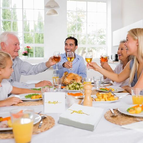 100 Packs Thanksgiving Napkins Disposable Thankful Grateful Blessed Decoration Napkins Fall Cocktail Beverage Hand Paper Towels for Thanksgiving Party Supplies Tableware Decor,5 x 5 Inchinches in Saudi Arabia