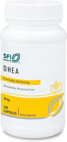 Klaire Labs DHEA 10mg - Dehydroepiandrosterone Derived from Wild Yam - Micronized for Superior Absorption - Soy-Free, Hypoallergenic Supplement for Men & Women (100 Capsules) in Saudi Arabia