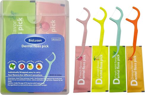 Individually Wrapped Dental Floss Picks,Oral Care Mini Flossers for Adults Fruit Flavor Travel Floss Picks Bulk,Tooth Picks Flossers Travel Essentials Camping Hotel Restaurant Office Party in Saudi Arabia